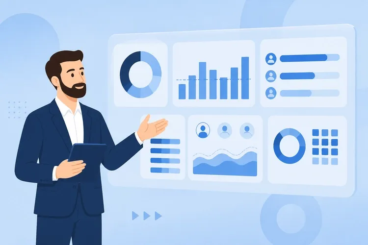 IT consulting team analyzing workload distribution charts and resource allocation metrics for capacity planning