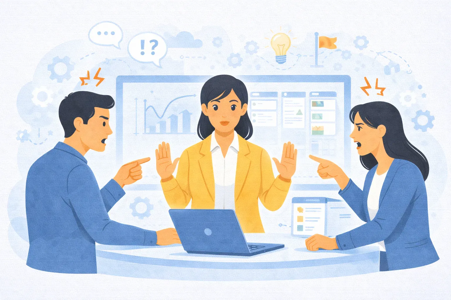 Практические техники управления конфликтами в проектной команде: как проектному менеджеру снизить напряжение, восстановить коммуникацию и сохранить продуктивность IT-проекта.