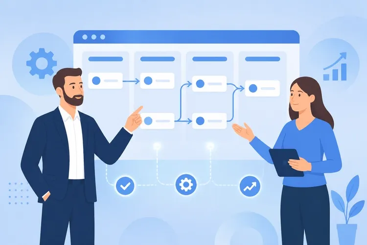 Expert IT consultant designing efficient Jira workflow statuses and transition automation for project delivery